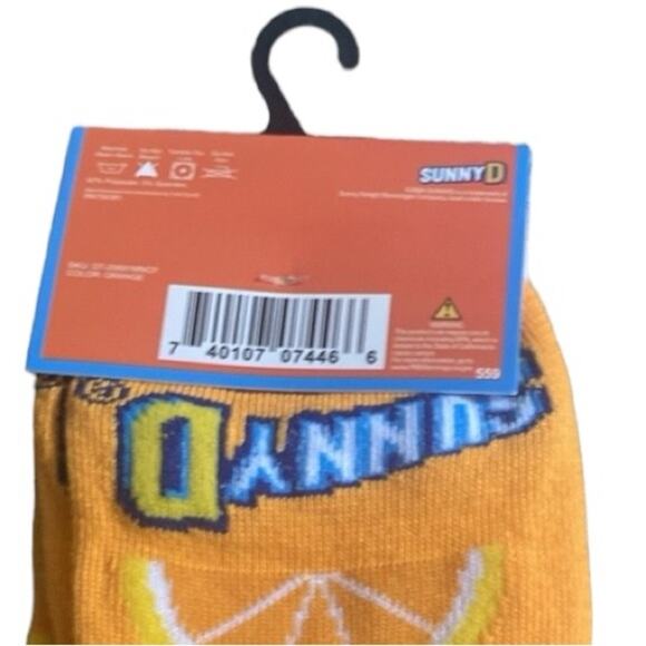 Sunny D Orange Drink Novelty Crew Socks - Picture 5 of 6